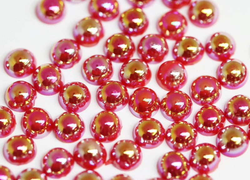 Iridescent Red Pearl 4mm
