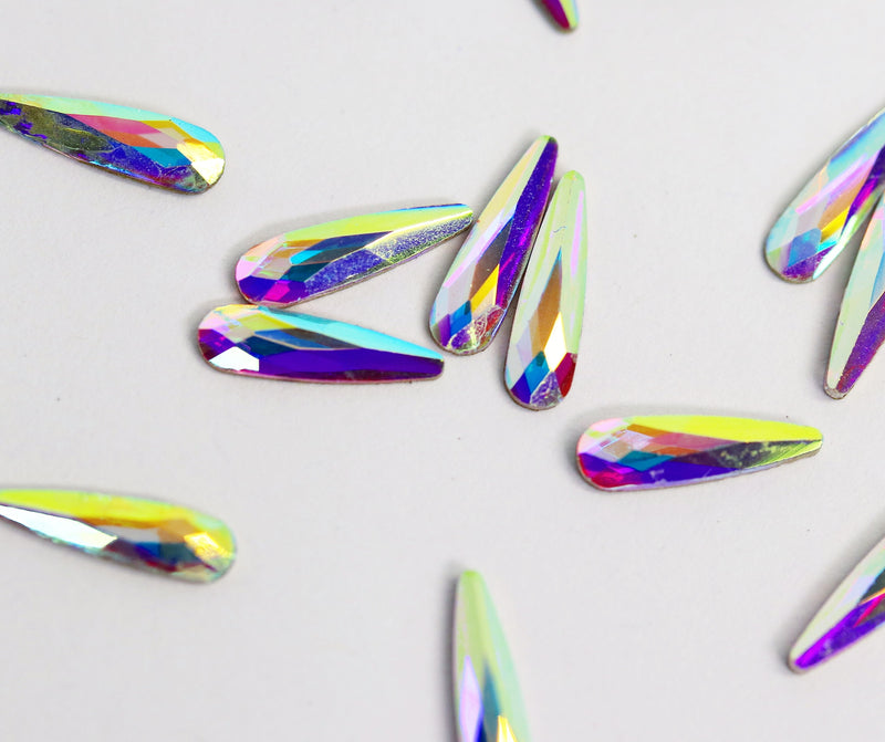 AB Raindrop 10mm (Unicorn Lab Rhinestones)