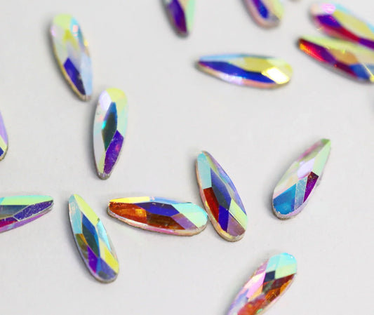 AB Raindrop 6mm (Unicorn Lab Rhinestones) - Unicorn Lab