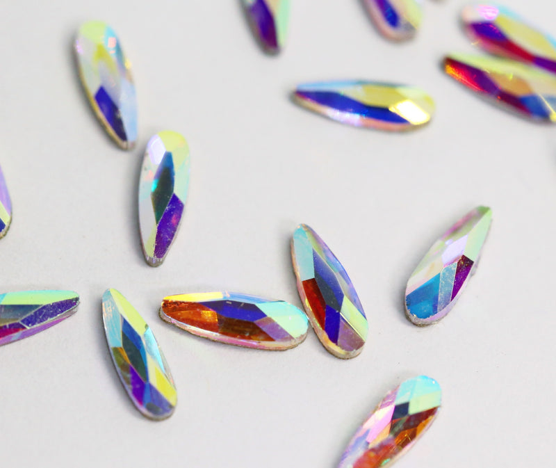 AB Raindrop 6mm (Unicorn Lab Rhinestones)