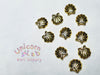 Gold shell curved charms x 10 pcs - Emerson Crystals