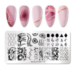 Stamping Plate - ND178 Geodes & Marble