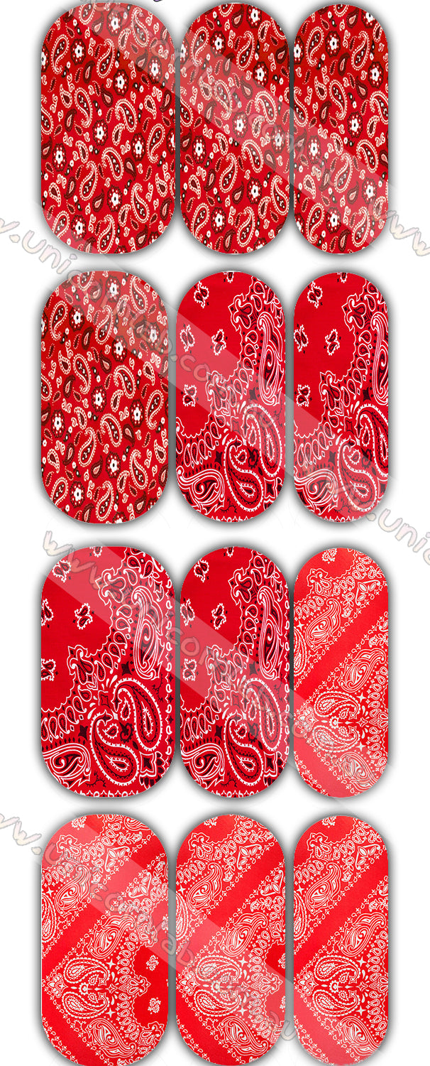 Red Bandana Waterslide Decals