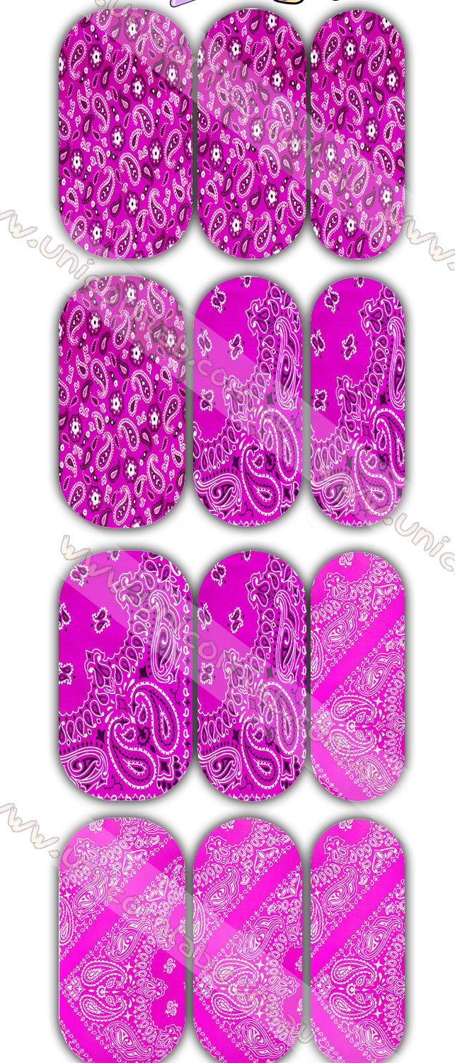 Pink Bandana Waterslide Decals