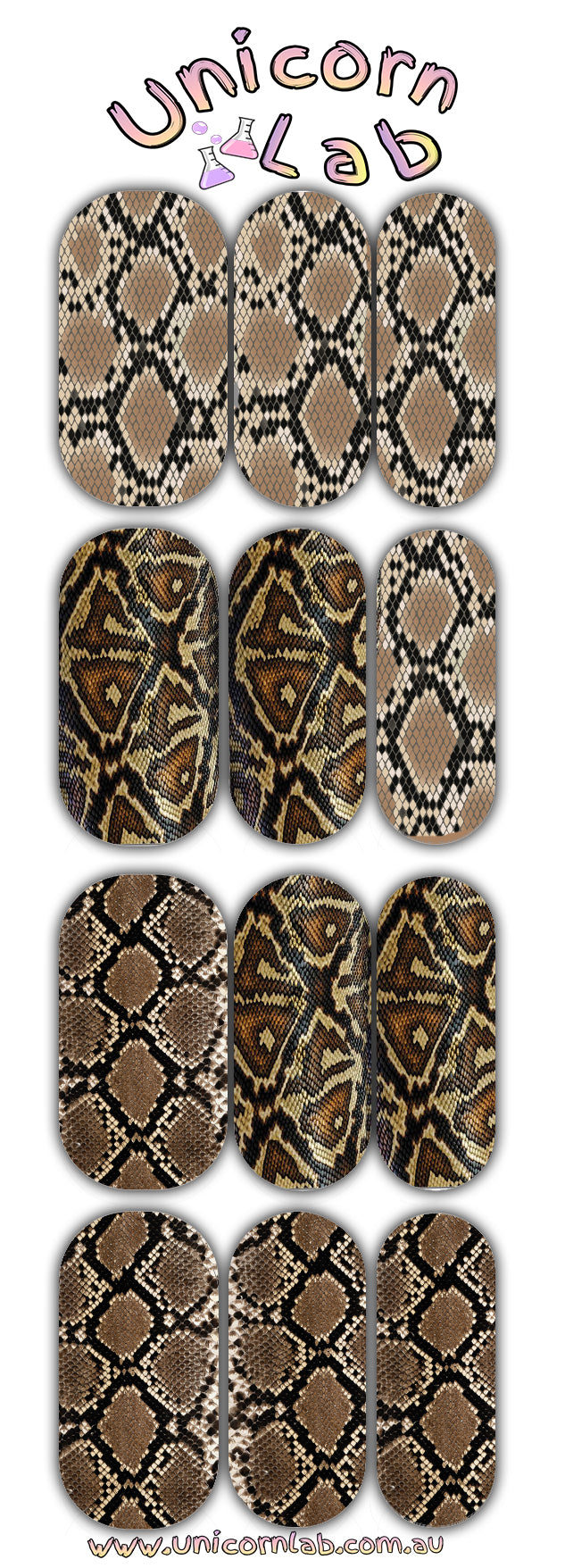 Snake Skin Waterslide Decals