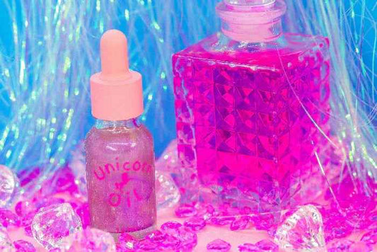Sweet fantasy scented cuticle oil large bottle with shimmer aesthetic, nourishing nail serum