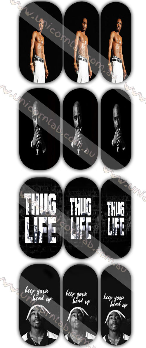 Tupac Waterslide Decals - Emerson Crystals