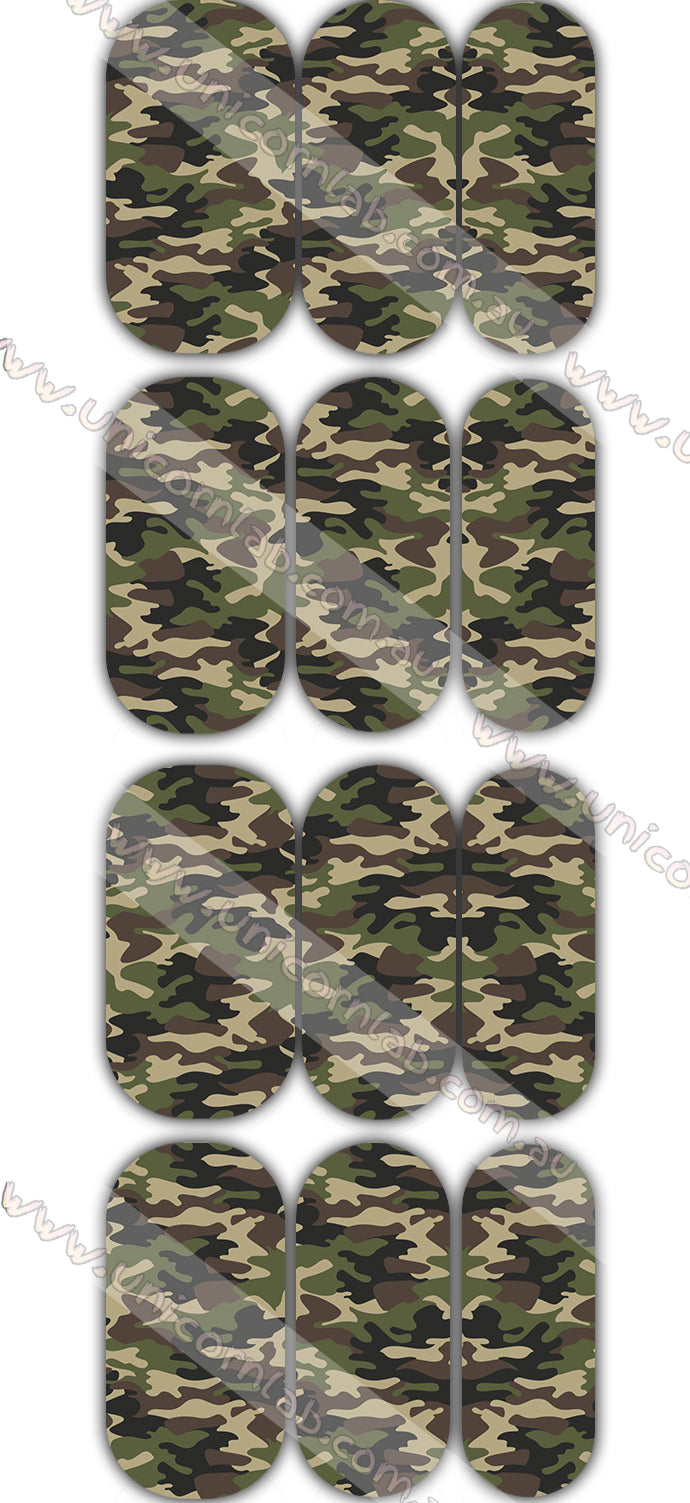 Brown Camo Waterslide Decals - Emerson Crystals