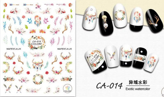 Nail Sticker - Design CA014 - - Unicorn Lab