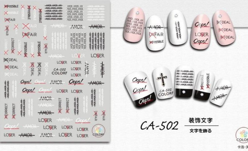 Nail Sticker - Design CA502 - Emerson Crystals