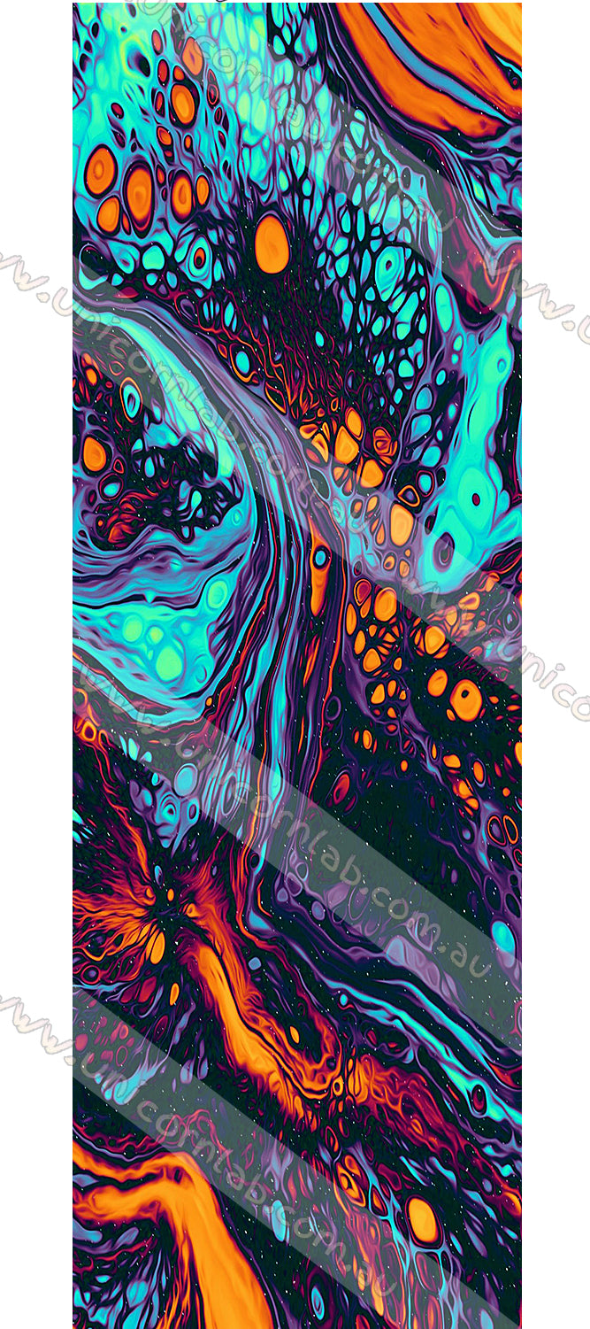 Fluid Cells Blue & Orange Waterslide Decals