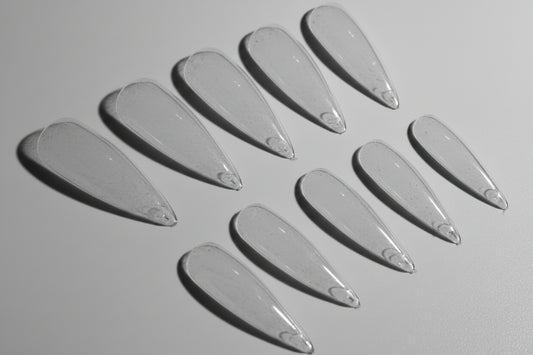 Long Clear Stiletto Tips - Unicorn Lab
