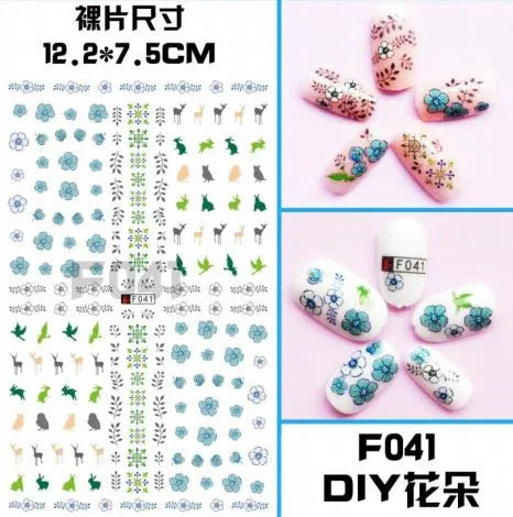 Nail Sticker - Design EC041 - Nature - Unicorn Lab