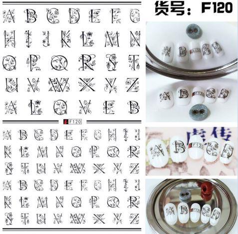 Nail Sticker - Design EC120 - Old English - Unicorn Lab