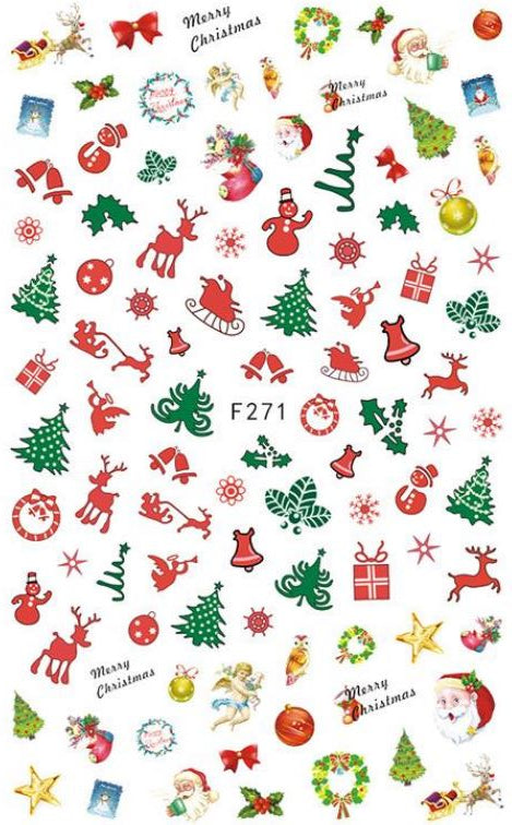 Nail Sticker - Design F271 Christmas Designs