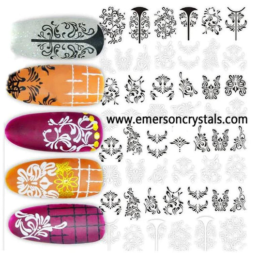 Nail Sticker - Design EC571 - Baroque - Unicorn Lab