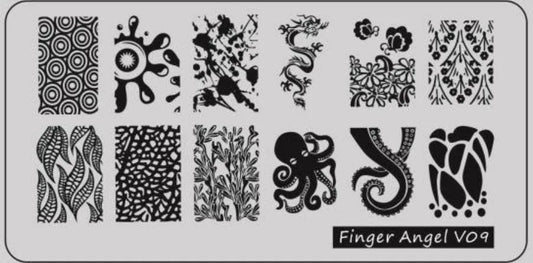 Stamping Plate - V09 Ocean - Unicorn Lab