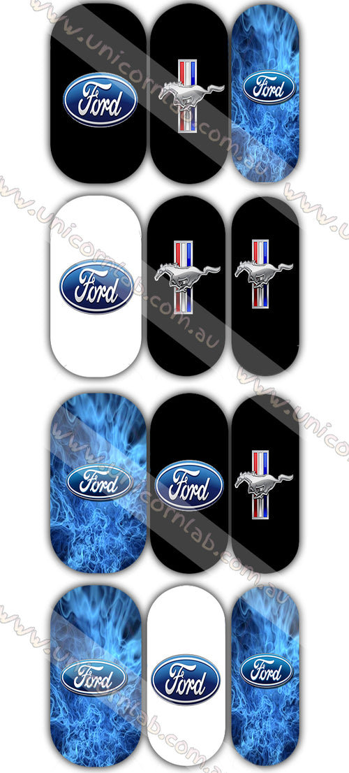 Ford Waterslide Decals - Emerson Crystals