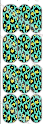 Green Leopard Print Waterslide Decals - Emerson Crystals