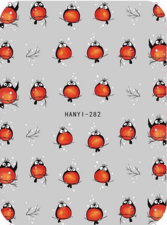 Nail Sticker - Design H282 Red Birds