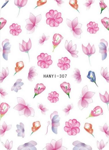 Nail Sticker - Design H307 Flowers