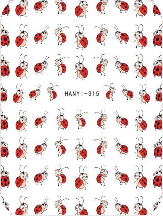 Nail Sticker - Design H315 Ladybug
