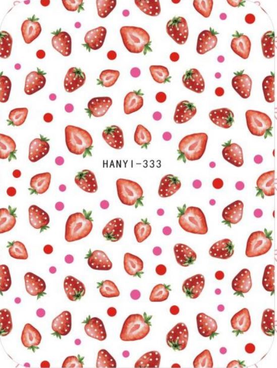 Nail Sticker - Design H333 Strawberry