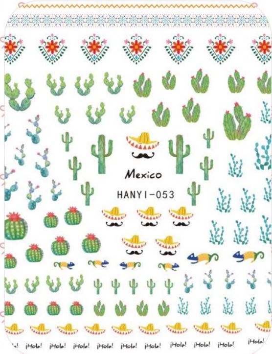 Nail Sticker - Design H53 Cactus vibes