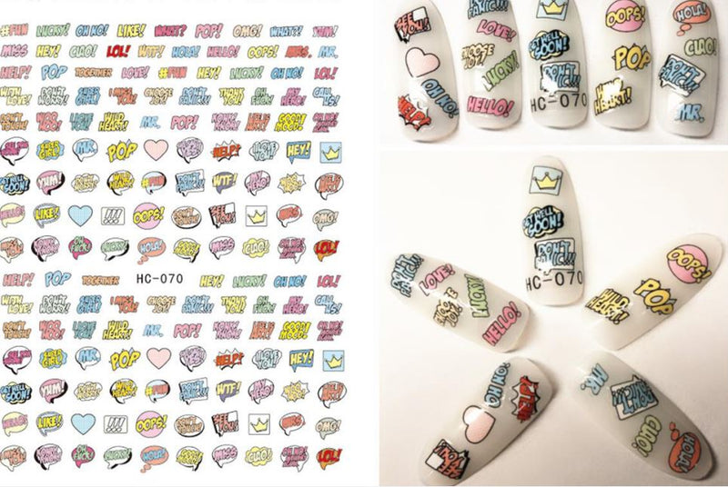 Nail Sticker - HC70 Pop Art