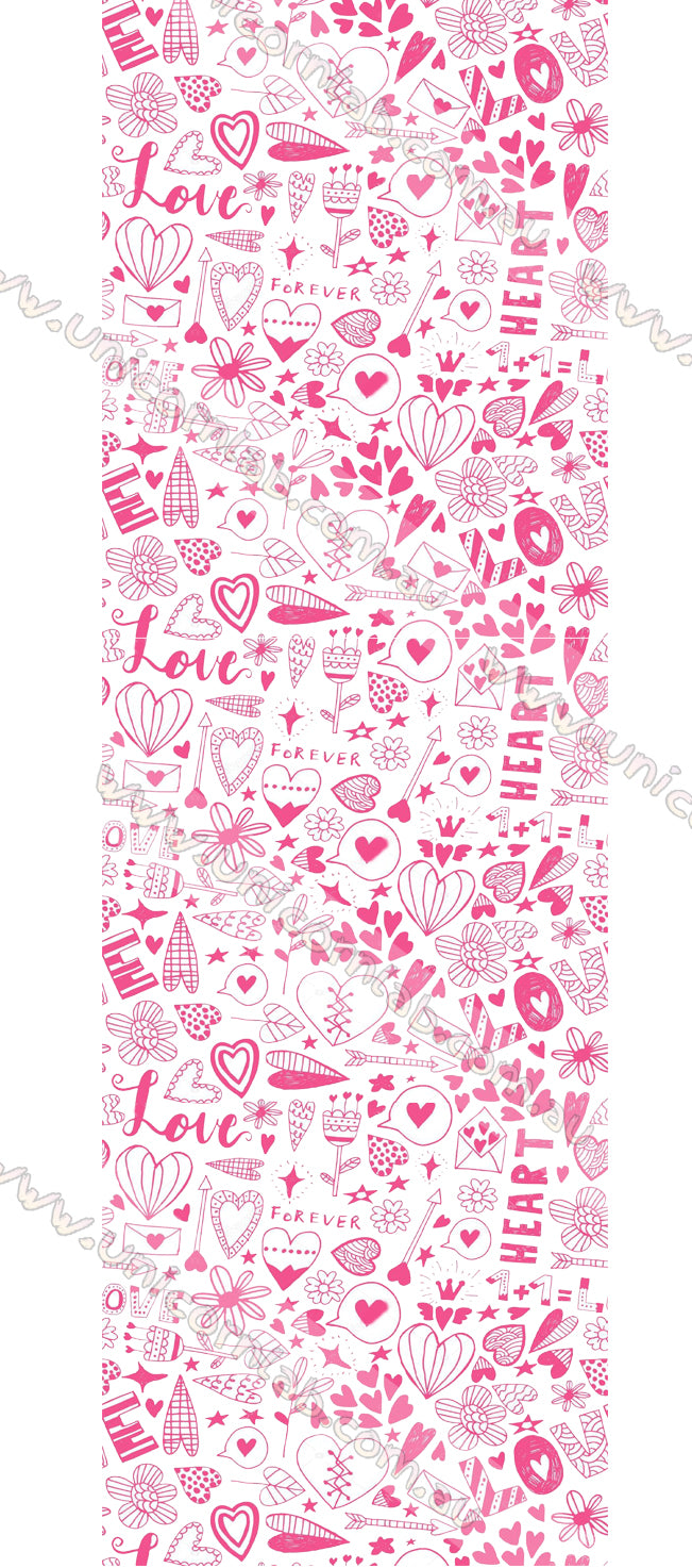 Pink Heart Wallpaper Waterslide Decals