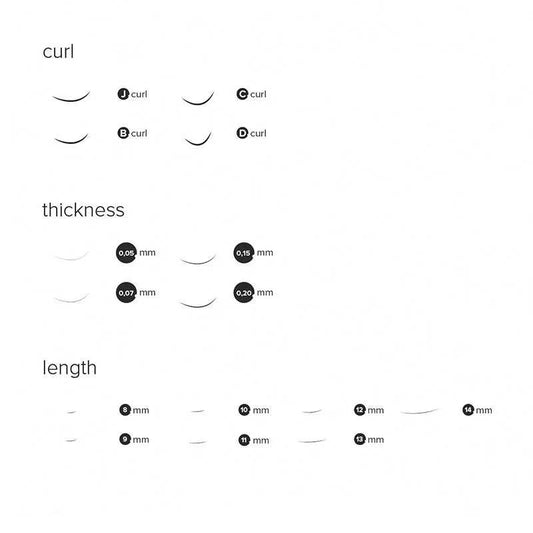 Jacky M - C Curl Lashes for Natural Look - Unicorn Lab