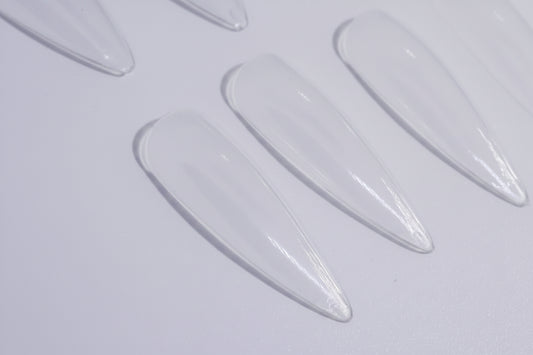 Long Clear Stiletto Tips - Unicorn Lab