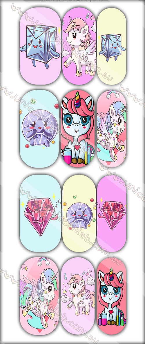 Unicorn Lab Waterslide Decals - Emerson Crystals