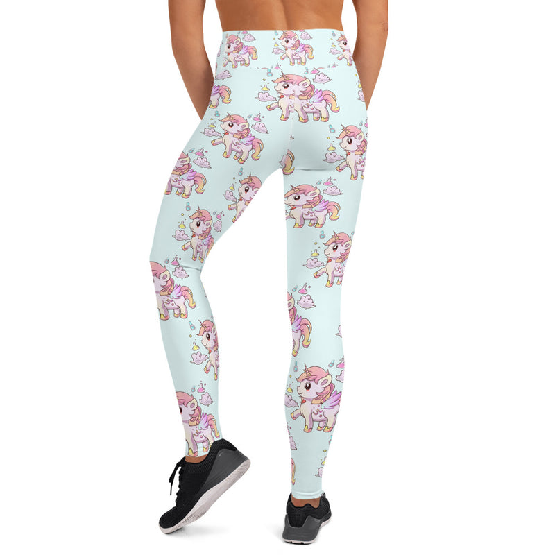 Baby Blue High Waisted Yoga Lulu Leggings - Emerson Crystals