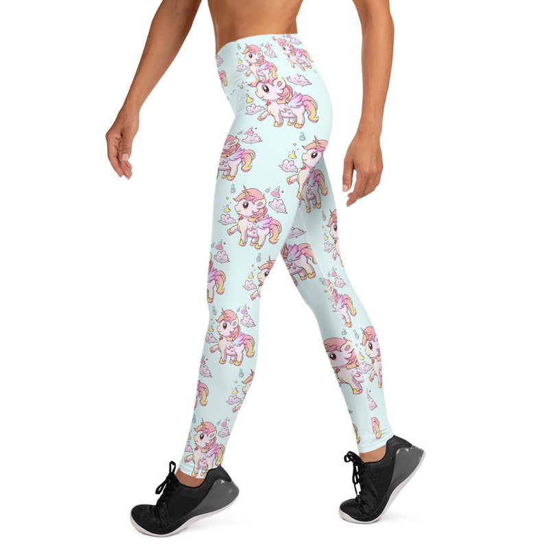 Baby Blue High Waisted Yoga Lulu Leggings - Emerson Crystals