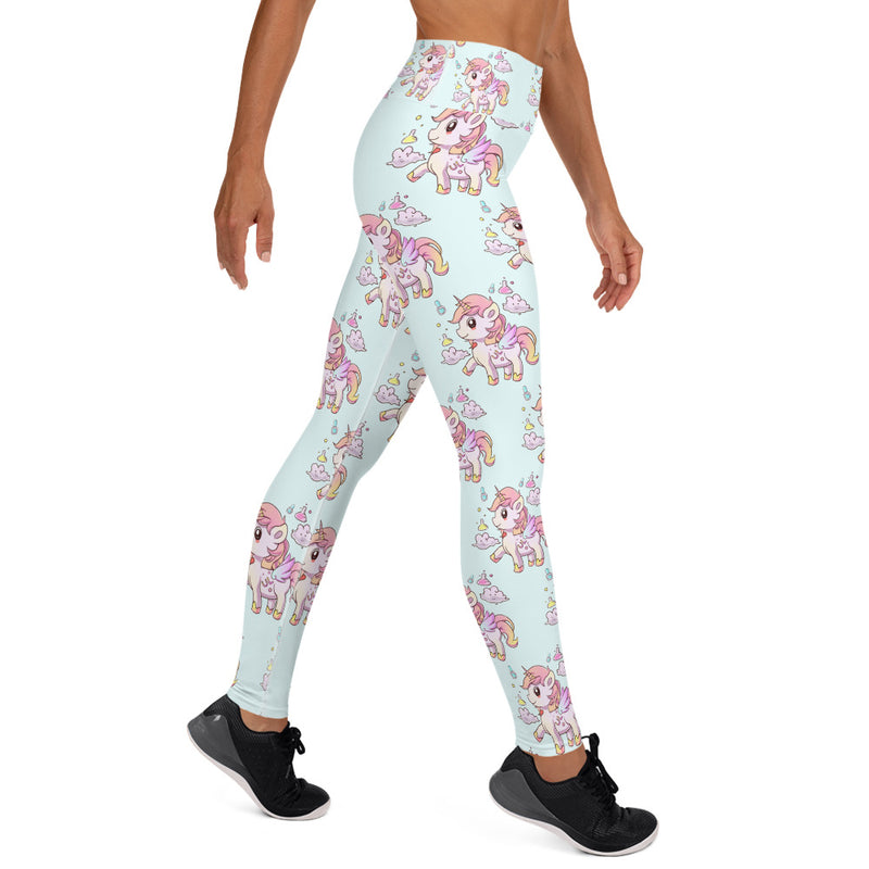 Baby Blue High Waisted Yoga Lulu Leggings - Emerson Crystals