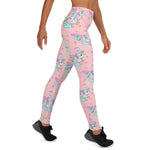 Pink High Waisted Tattoo Yoga Leggings - Emerson Crystals