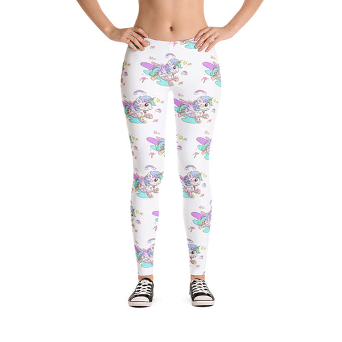 White Tattoo Leggings - Emerson Crystals