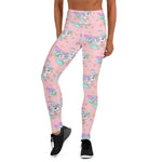 Pink High Waisted Tattoo Yoga Leggings - Emerson Crystals