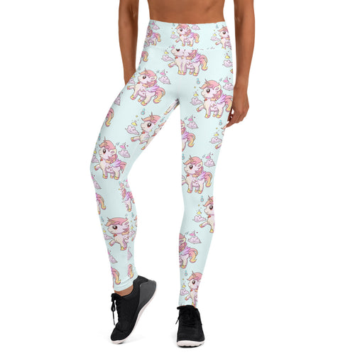 Baby Blue High Waisted Yoga Lulu Leggings - Emerson Crystals