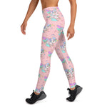 Pink High Waisted Tattoo Yoga Leggings - Emerson Crystals