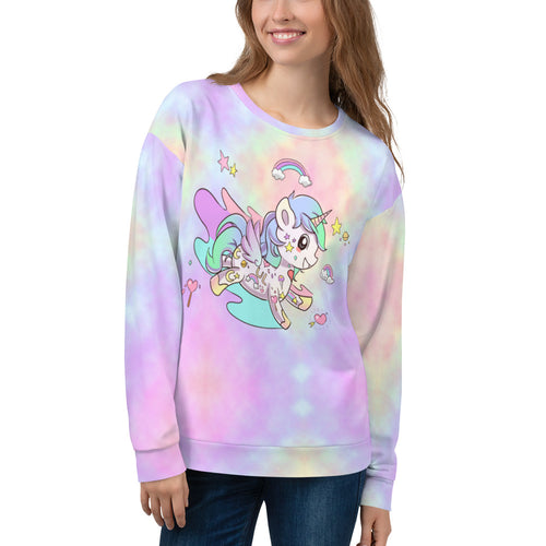 Tye Dye Tattoo Unicorn Unisex Sweatshirt - Emerson Crystals
