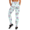 Baby Blue High Waisted Tattoo Yoga Leggings - Emerson Crystals
