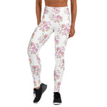 White Yoga High Waisted Lulu Leggings - Emerson Crystals