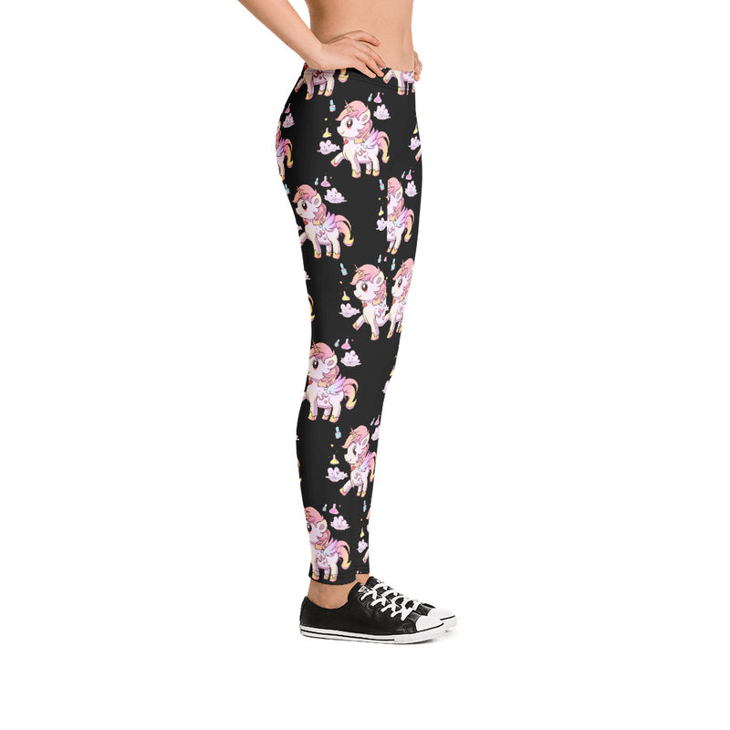 Black Lulu Unicorn Leggings - Emerson Crystals