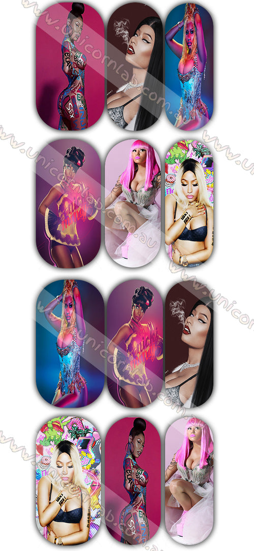 Nikki Minaj Waterslide Decals - Emerson Crystals