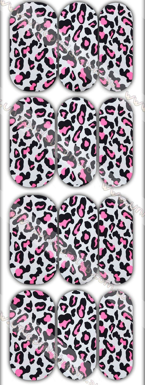 Pink Leopard Print Waterslide Decals - Emerson Crystals