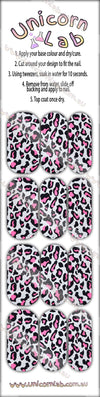 Pink Leopard Print Waterslide Decals - Emerson Crystals