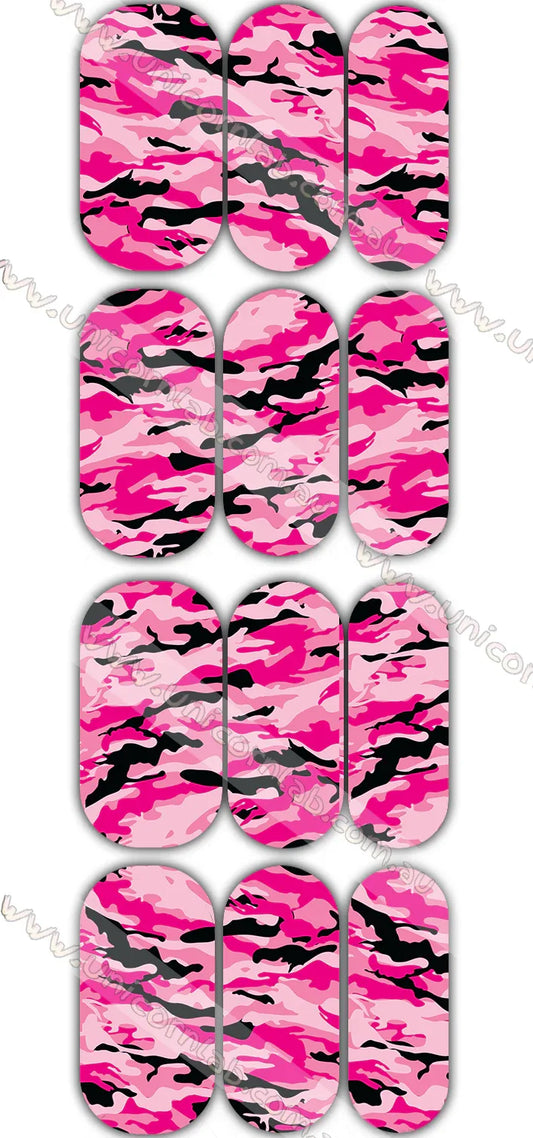 Pink & Black Camo Waterslide Decals - Unicorn Lab