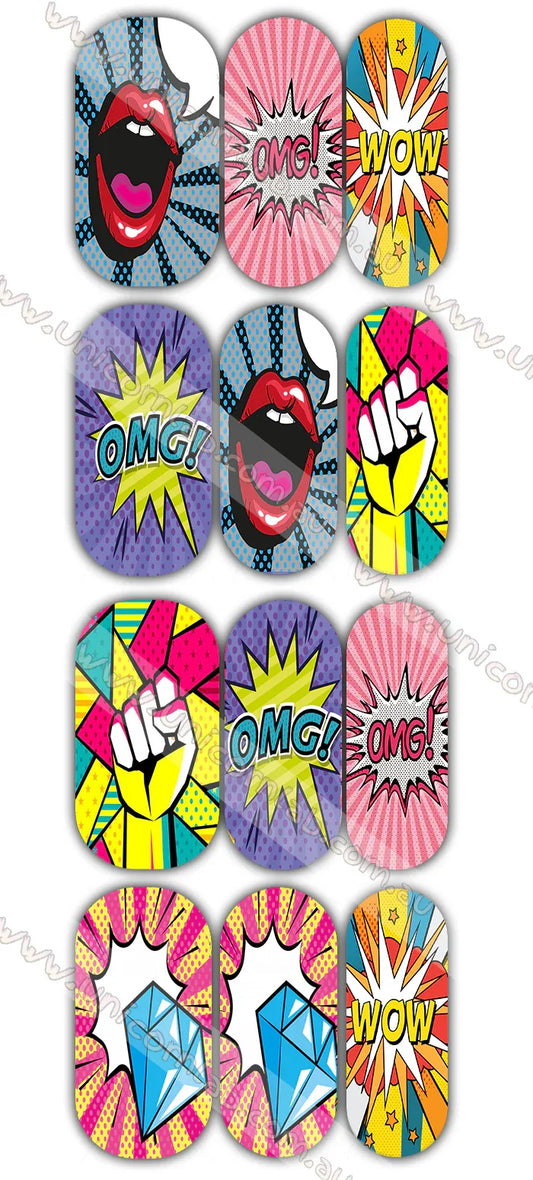 Pop Art Waterslide Decals - Unicorn Lab